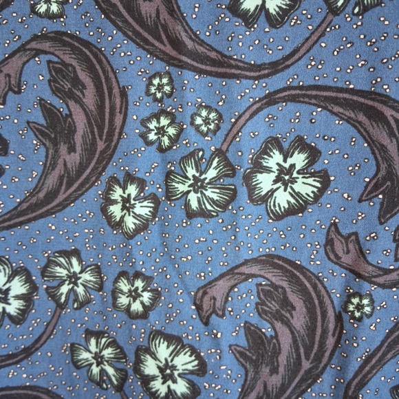 ๐ EUC For Love And Lemons Blue Paisley Bell Sleeve Babydoll Mini Dress Sz S - Picture 5 of 8